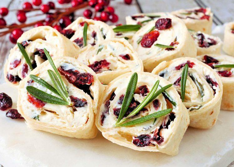 Cranberry Cream Cheese Pinwheels